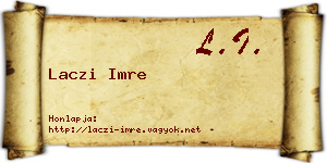 Laczi Imre névjegykártya